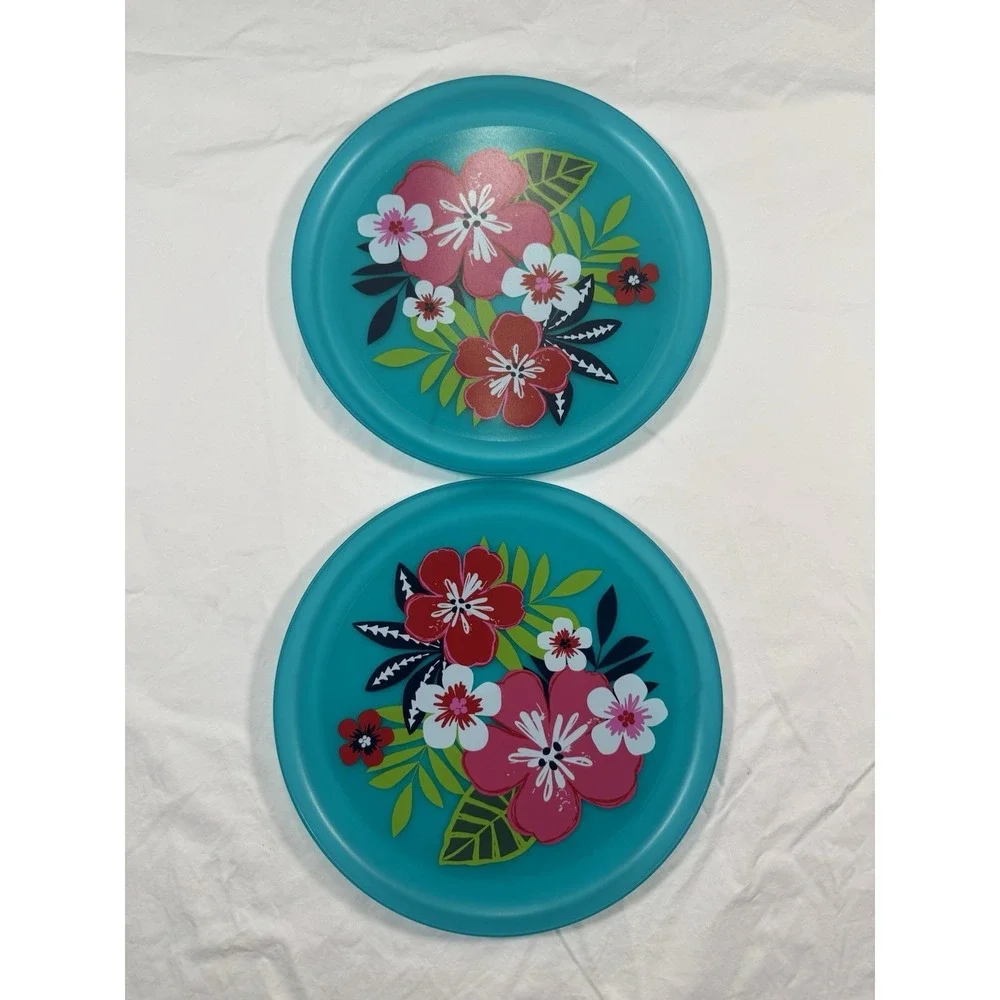 Bright floral serving tray, lightweight, durable, great condition‎